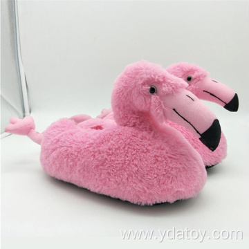 Cute plush woodpecker slippers